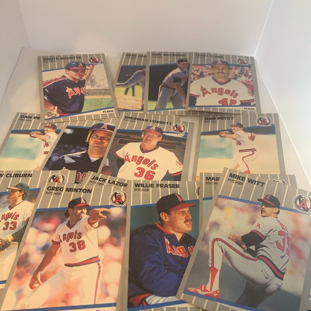 15CT 1989 Fleer California Angels Trading Cards EX MNT